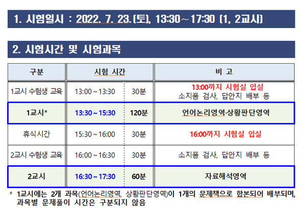 23일 2022년도 7급공무원 시험, 시험장소 및 응시자 준수사항...시험 정답 가안 공개 < 창업/취업 < 남도 라이프 < 기사본문  - 남도일보