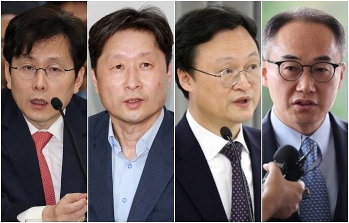 검찰총장 후보 여환섭·김후곤·이두봉·이원석(왼쪽부터)