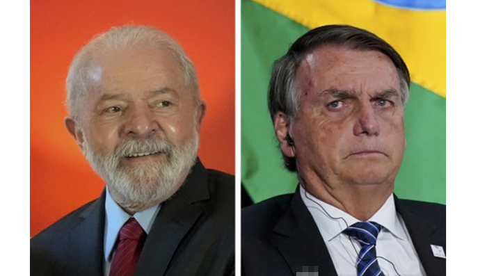 브라질 대선서 1·2위 오른 룰라 전 대통령(왼쪽)과 보우소나루 대통령