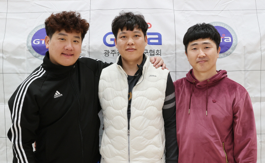 단체전 남자 1부리그(3인) 우승자 박상태·지용우·심민우
