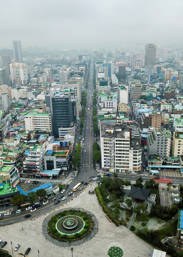 5월의 현장, 옛 전남도청 분수대와 금남로 일대.